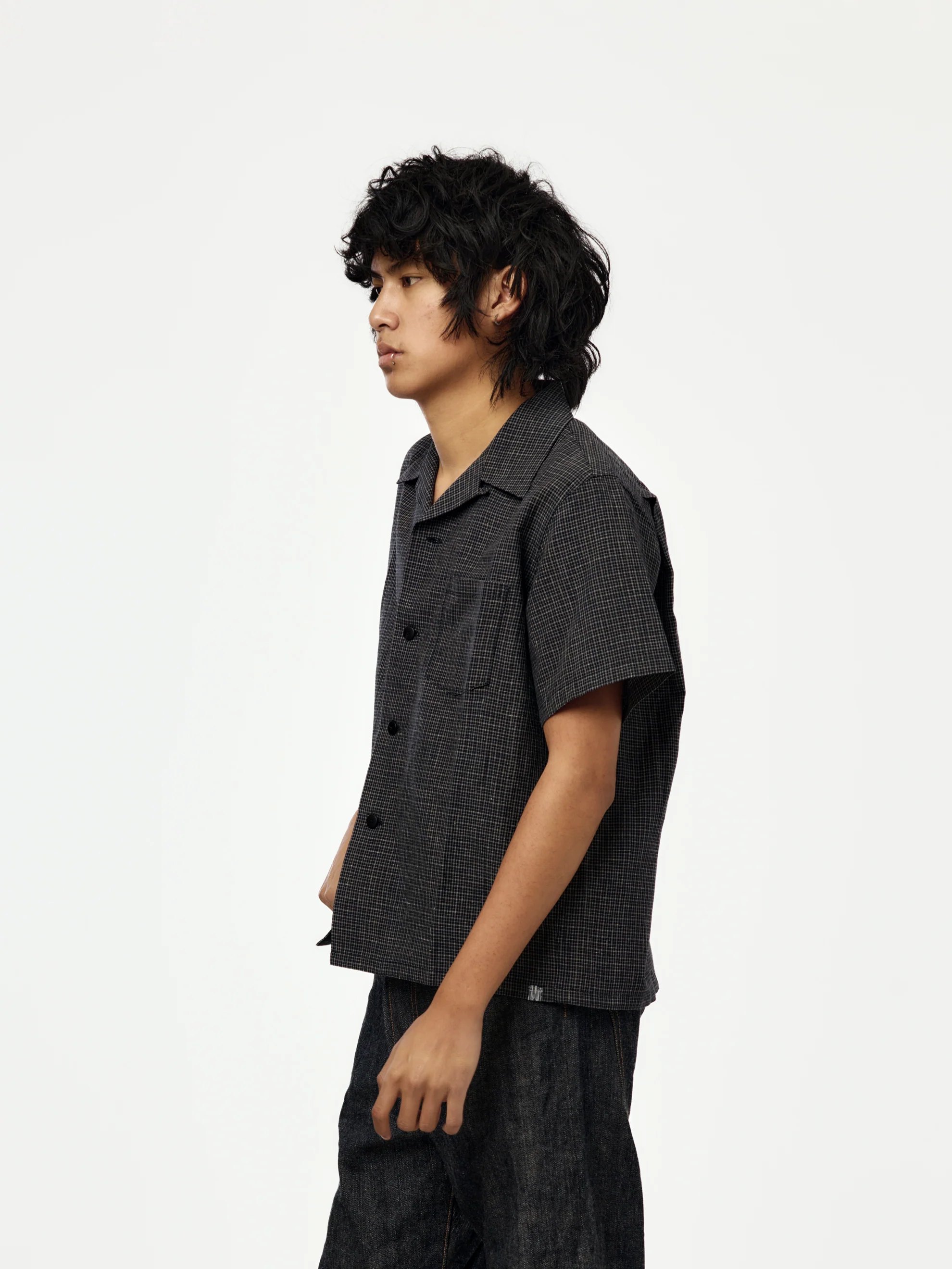JUDD SHIRT S/S SANTOME CHECK (Navy) - Image 2