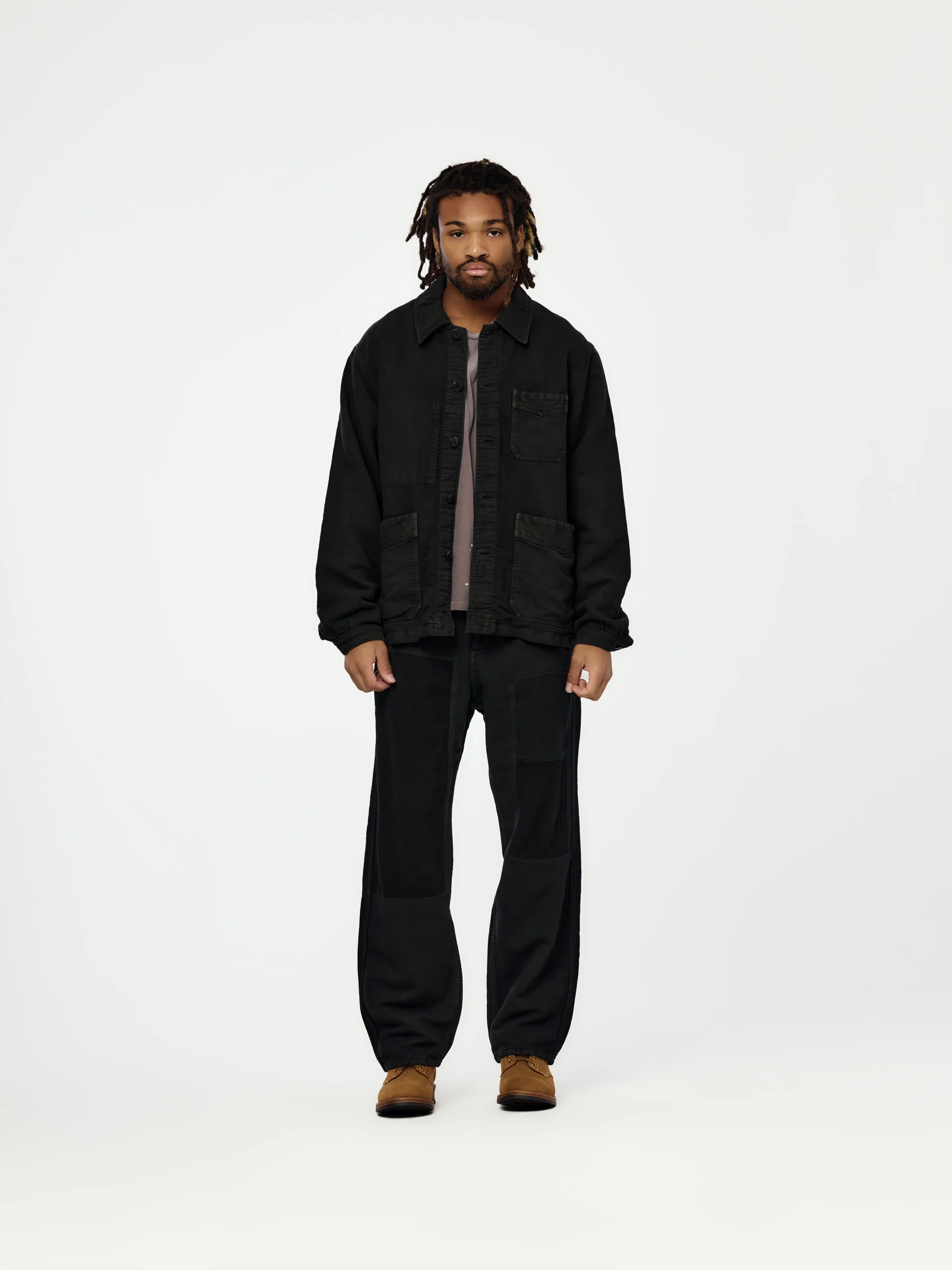 PASTORAL PANTS MOLESKIN (DMGD BLACK) - Image 4