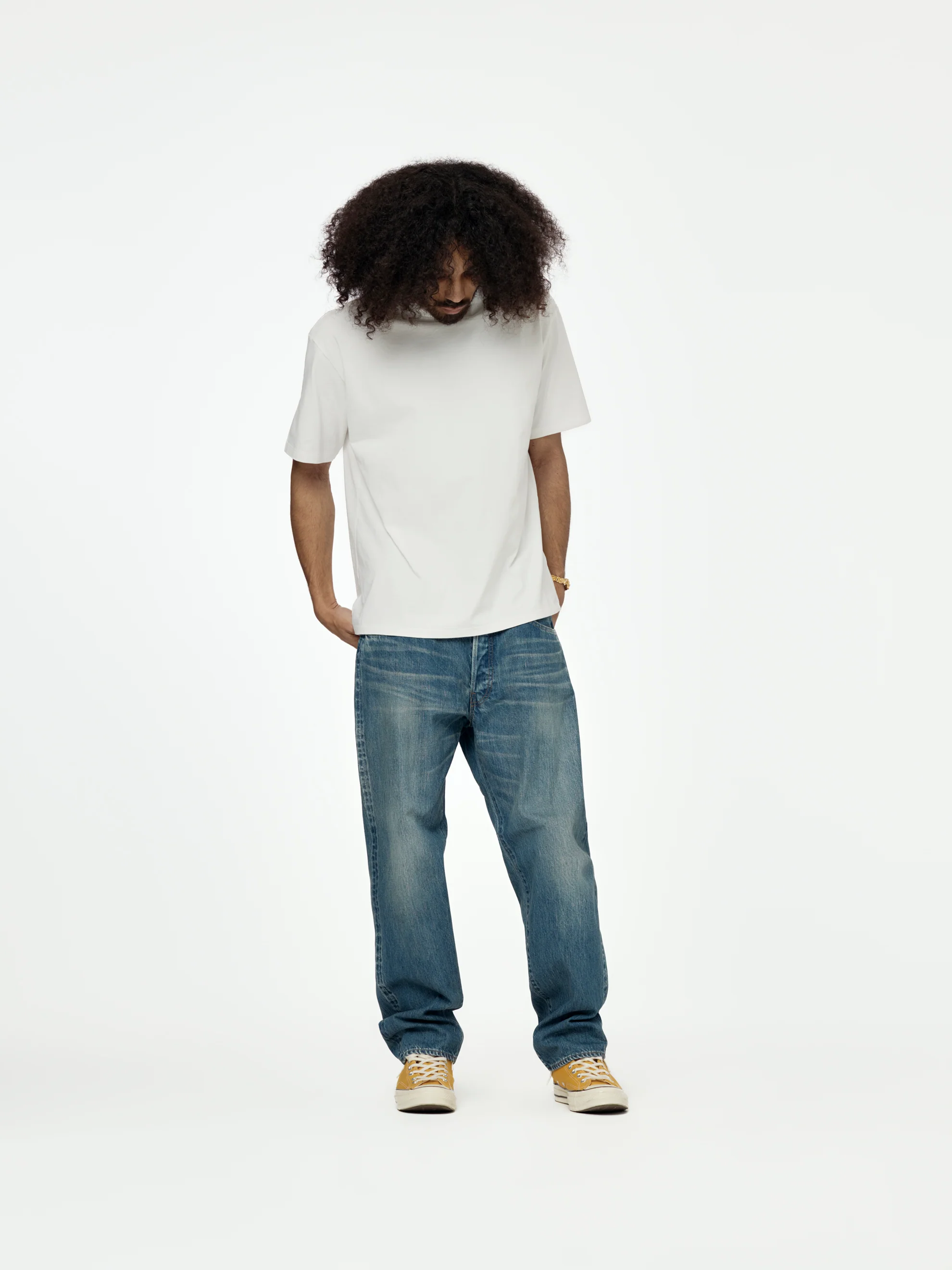 Washed Denim Pants E(Bleach) SIS - Image 4