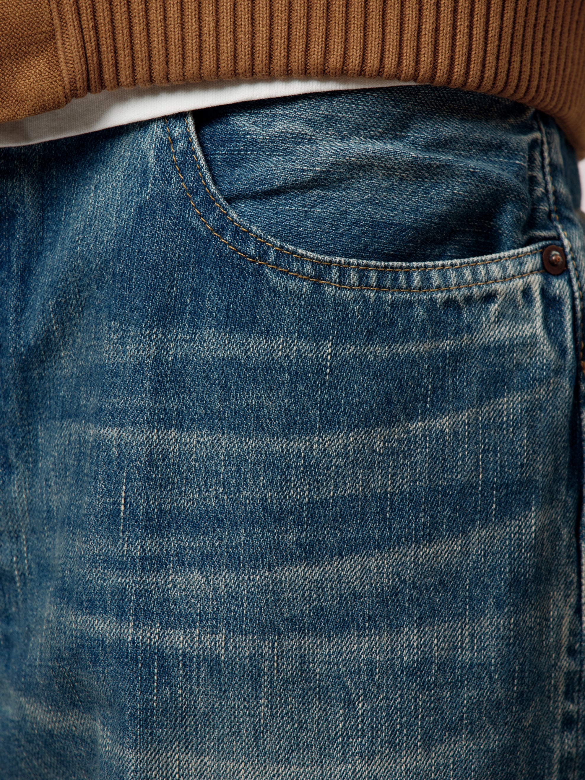 Washed Denim Pants E(Bleach) SIS - Image 6