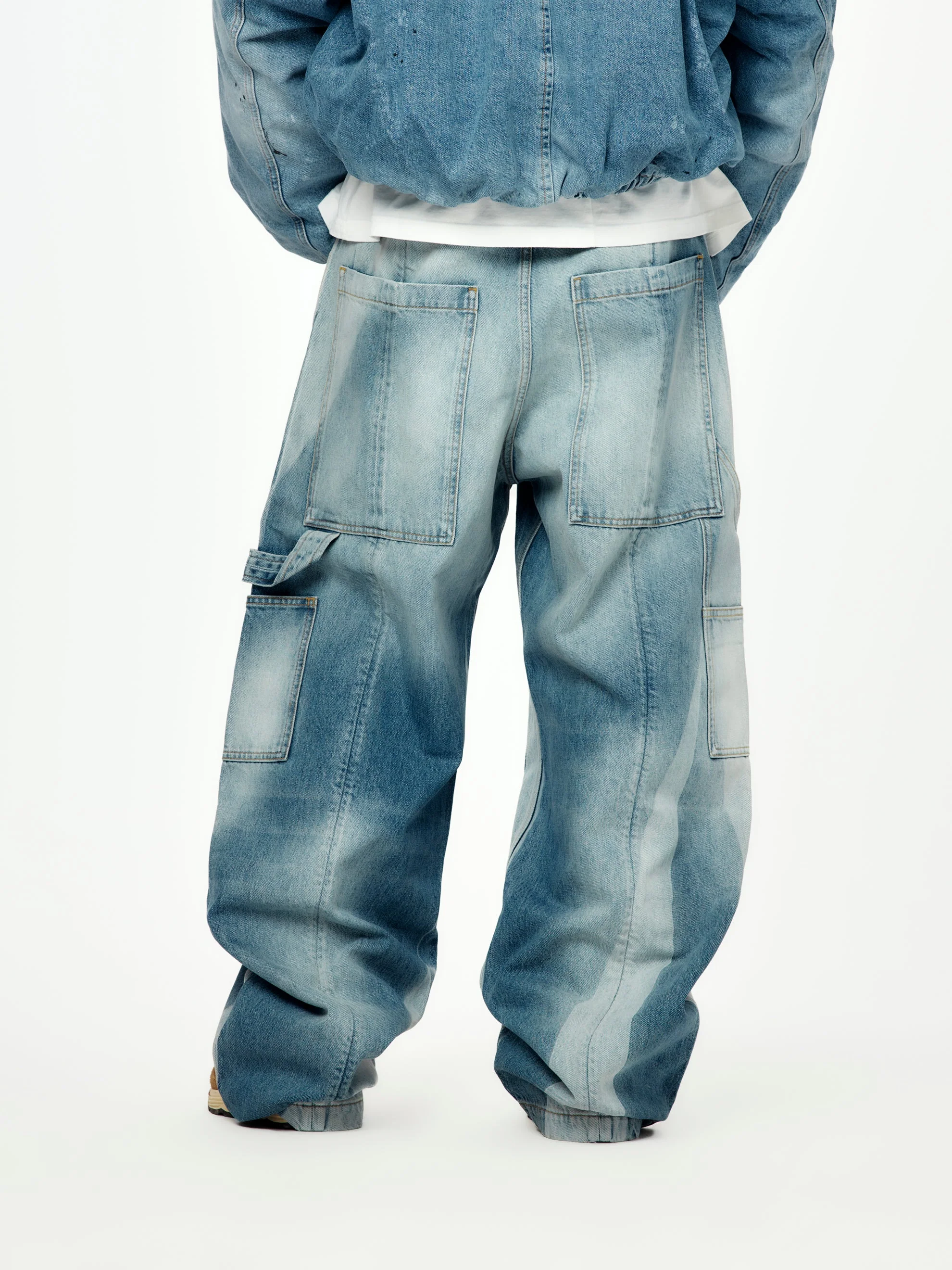 Wide Leg Carpenter (Distressed Denim) - Image 3