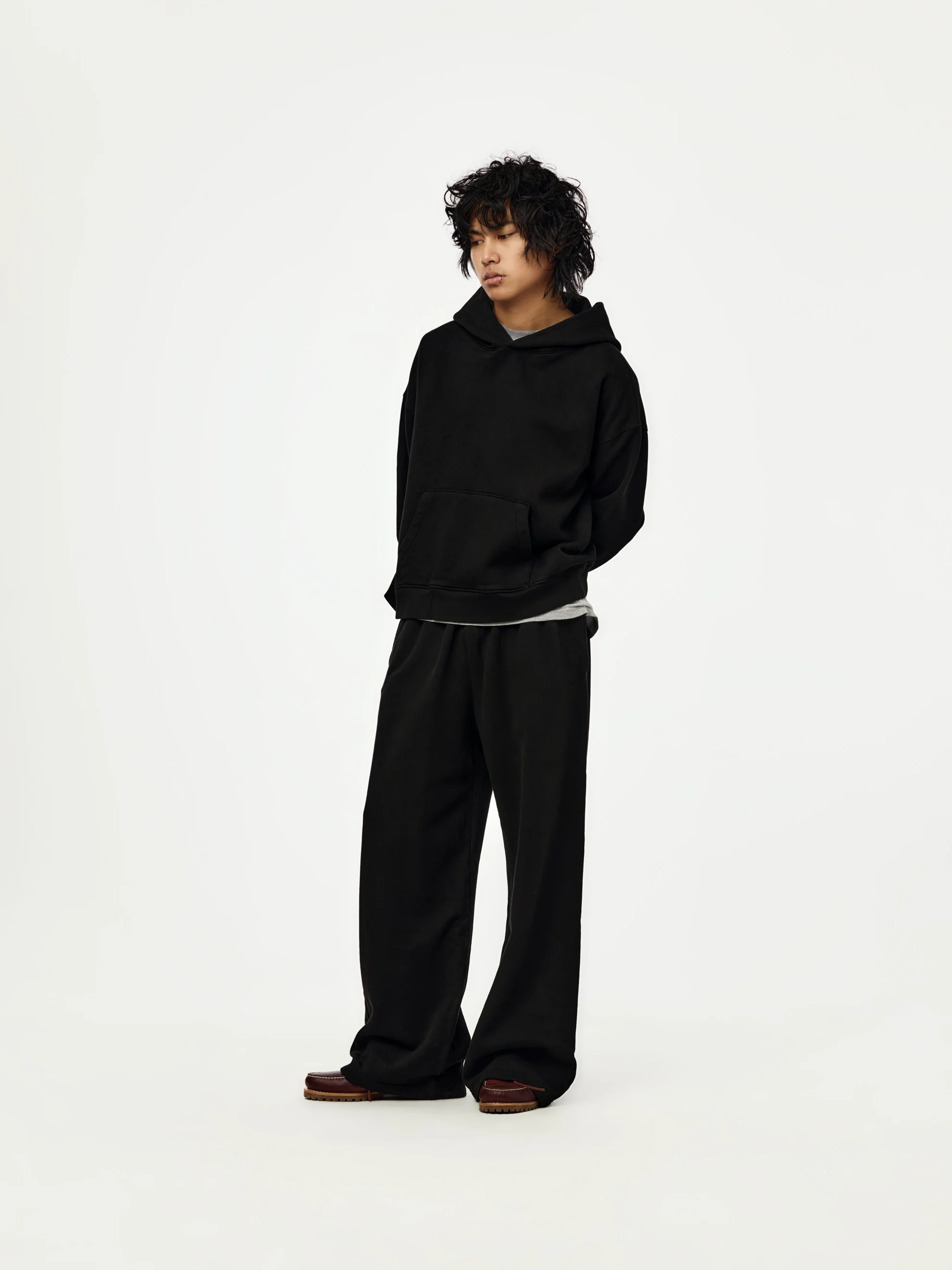 wide leg sweatpants (black) - Image 4