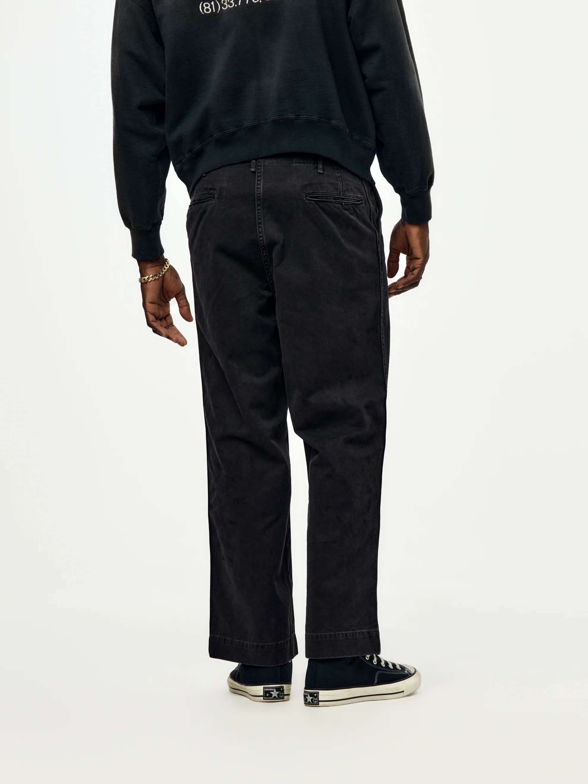 Work Aged Trousers (Black) - Image 3