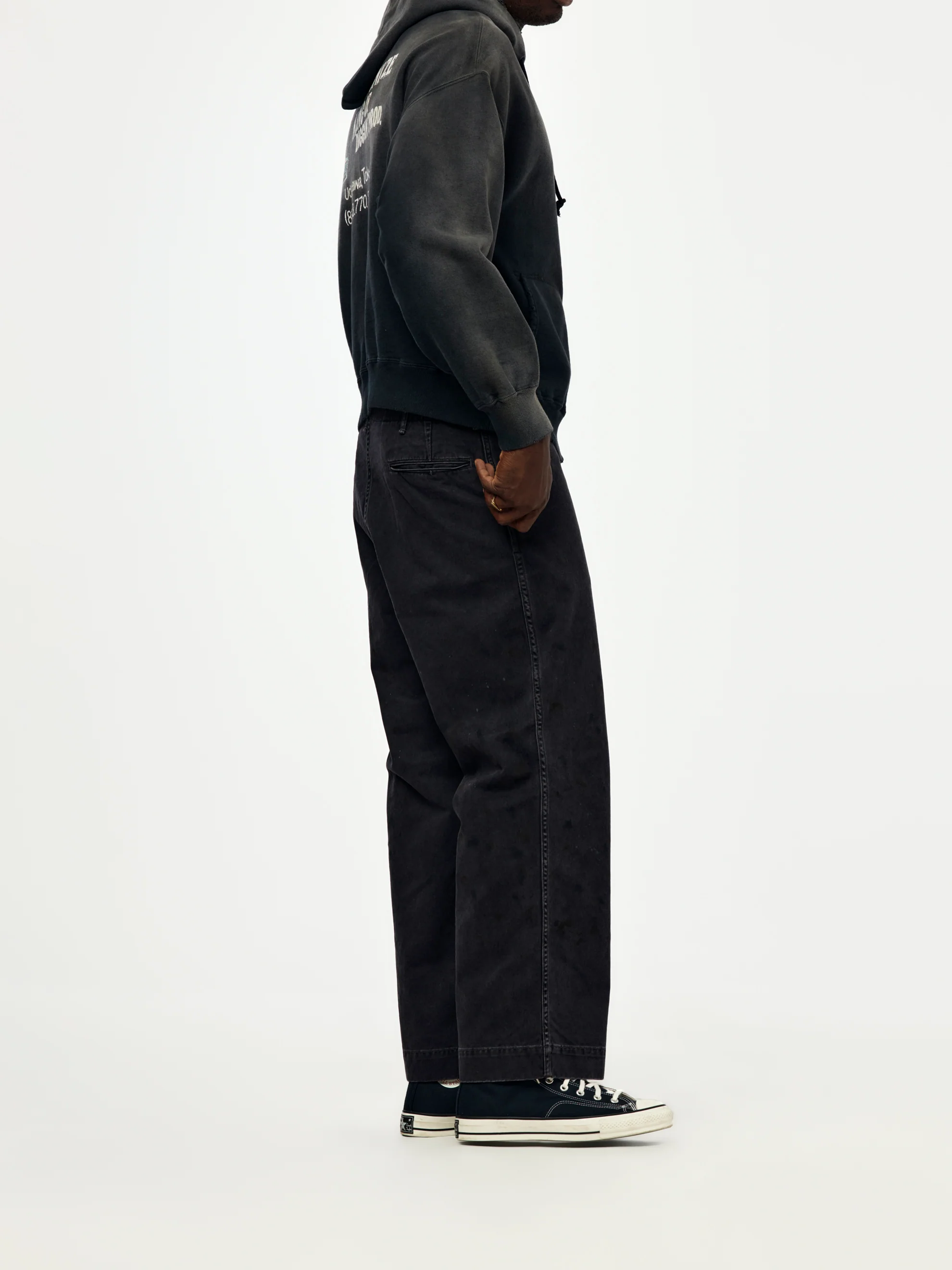 Work Aged Trousers (Black) - Image 4