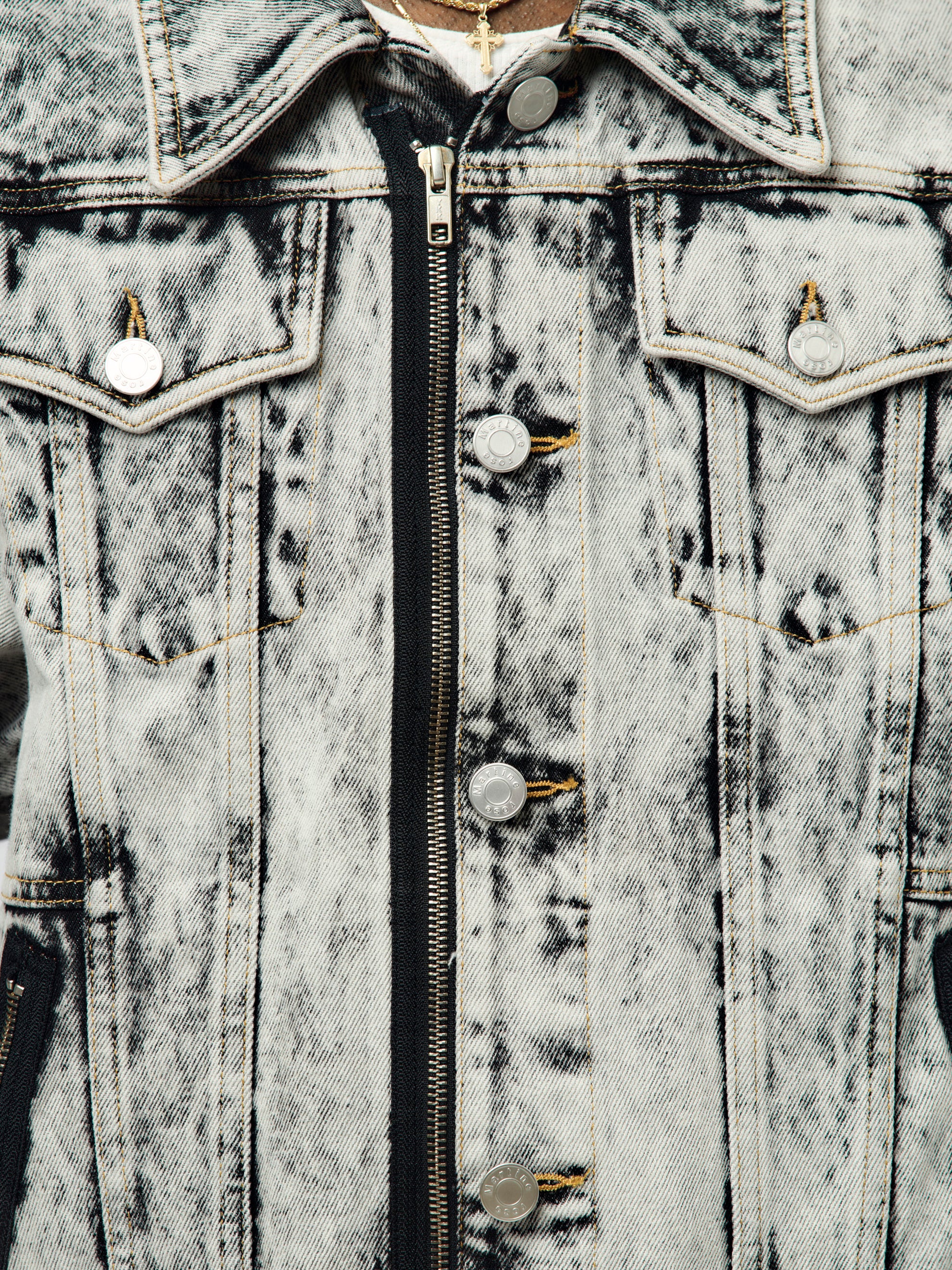 Zip Front Denim Jacket (Grey) - Image 6