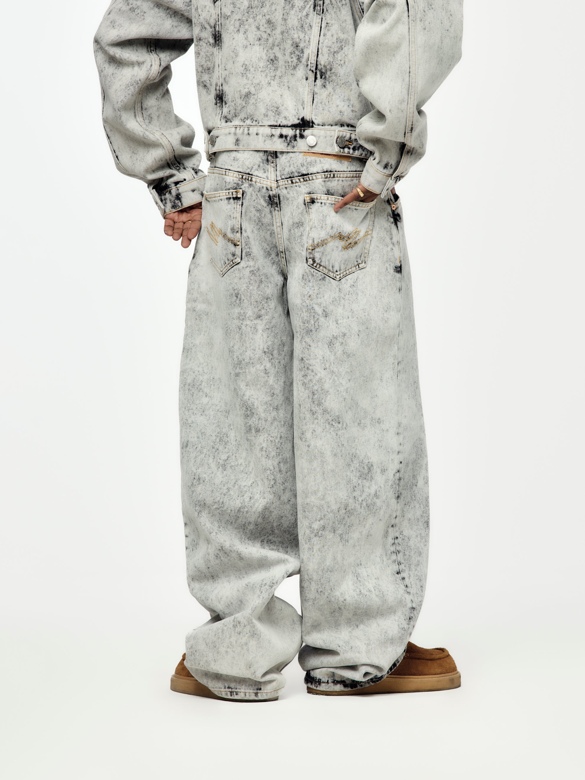 Zip Hem Jean (Grey) - Image 4
